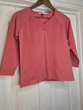 Rafael Women's Coral Pink Silk Top Small